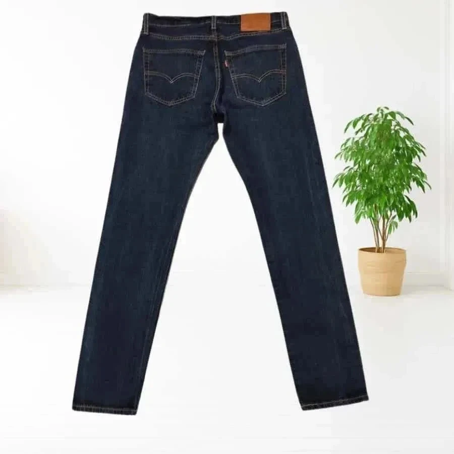 LEVI'S premium 512 - tapered straight fit - high waist - w32 L32 navy blue excellent condition – photo 10